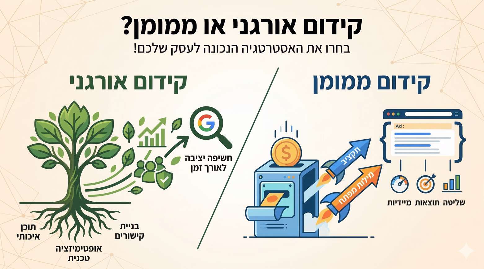 קידום אורגני או ממומן