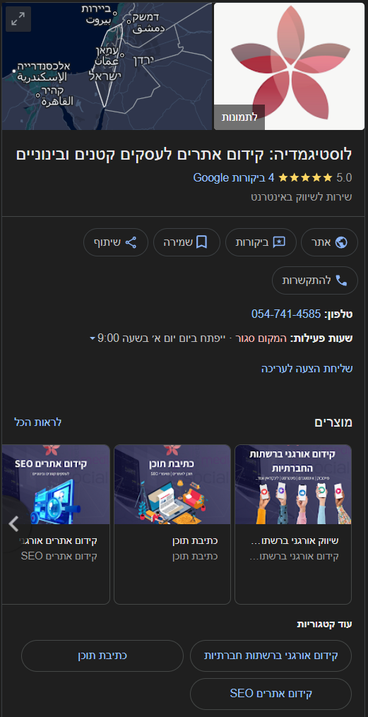 גוגל לעסק שלי לוסטיגמדיה